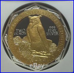 2015 $2 Niue Panama-Pacific Commemorative Gilt NGC PF70 UC 2oz. 999 Silver Coin