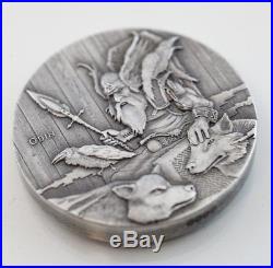2015 $2 Niue Vikings Series Odin 2 oz Silver High Relief Rimless Coin