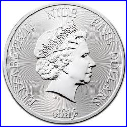2015 2 oz New Zealand Silver $5 Niue Hawksbill Turtle Coin