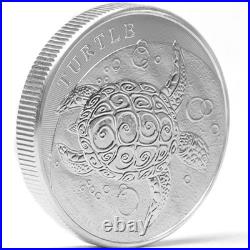 2015 2 oz New Zealand Silver $5 Niue Hawksbill Turtle Coin
