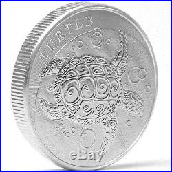 2015 2 oz Silver New Zealand $5 Niue Hawksbill Turtle Coin 6 oz (BU, Lot of 3)