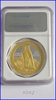 2015 GILT NIUE Silver $2 PF 69 2 Oz. Panama-Pacific 100th Anniversary NGC Coin