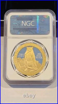 2015 GILT NIUE Silver $2 PF 69 2 Oz. Panama-Pacific 100th Anniversary NGC Coin