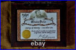 2015 Marco Polo Journeys Of Discovery 2 Oz. Pure Silver Antiqued $5 Niue Coin