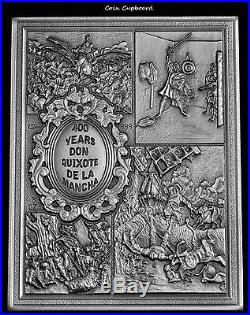2015 NIUE $15.00 Don Quixote de la Mancha 3oz. 999 silver rectangular coin