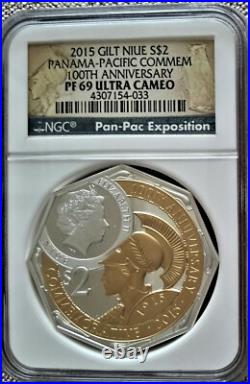2015 NIUE PANAMA PACIFIC EXPO 2 OZ 100th ANNIV NGC 69 UC SILVER COIN 2015 NIUE PANAMA PACIFIC EXPO 2 OZ 100th ANNIV NGC 69 UC SILVER COIN