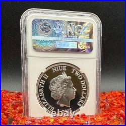 2015 NIUE S$2 Avengers Age of Ultron Iron Man Colorized NGC PF70UC 1 of 220 Mint