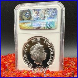 2015 NIUE S$2 Avengers Age of Ultron Iron Man Colorized NGC PF70UC 1 of 220 Mint