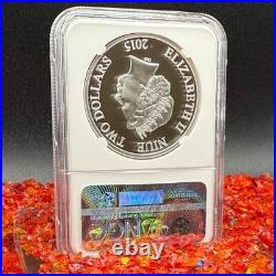 2015 NIUE S$2 Avengers Age of Ultron Iron Man Colorized NGC PF70UC 1 of 220 Mint