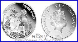 2015 Niue $2 1 Oz Proof Silver Coin Disney Scrooge McDuck OGP