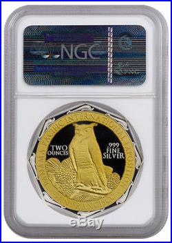 2015 Niue $2 2 Oz Gilt Silver Panama-Pacific Octagonal Coin NGC PF69 UC SKU37561