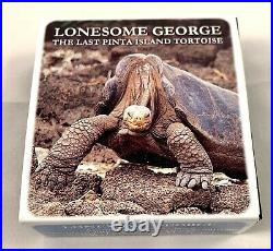 2015 Niue $2 Animal Skin Lonesome George Tortoise 1 oz Silver Coin 700 Made
