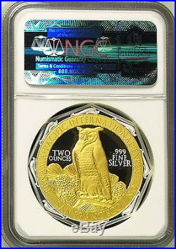 2015 Niue $2 Silver 2oz Panama-Pacific 100th Anniv Comm Octagonal Coin NGC PF70