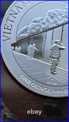 2015 Niue $2 Vietnam Veterans Memorial 1 oz. 999 Silver Proof America's Parks
