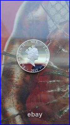 2015 Niue $2 Vietnam Veterans Memorial 1 oz. 999 Silver Proof America's Parks