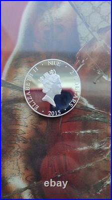 2015 Niue $2 Vietnam Veterans Memorial 1 oz. 999 Silver Proof America's Parks