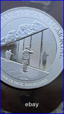 2015 Niue $2 Vietnam Veterans Memorial 1 oz. 999 Silver Proof America's Parks