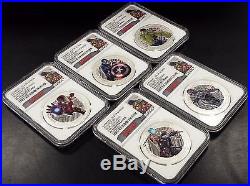 2015 Niue Avengers-Age of Ultron Five piece $2.00 Proof Silver Coin Set