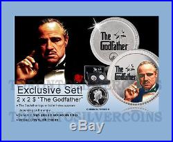 2015 Niue GODFATHER Collectible Coin Set New York Mafia 1 Oz Silver 2 x 2$