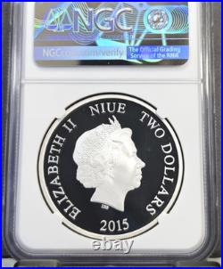 2015 Niue Silver 2 Dollars S$2 Disney Princess Jasmine Ngc Pf 70 Ultra Cameo Gem