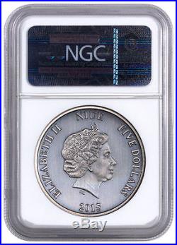 2015 Niue Silver $5 Journeys of Discovery Columbus PF70 ANTIQUED NGC Coin