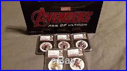 2015 Niue Silver Avengers Age of Ultron 5 Coin Set NGC UC PF70 ER