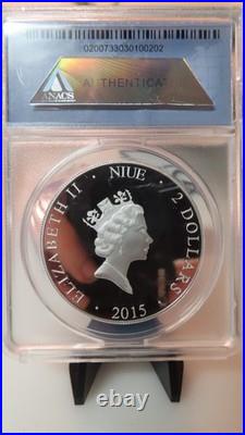 2015 Niue Vietnam Veterans Memorial 1 Oz. 999 Fine ANACS PR70 Proof Coin Niue $2