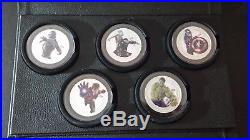 2015 Silver Avengers Age of Ultron 5 Coin Set Just as it was from Mint