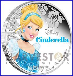 2015 Silver Disney Princess Series Cinderella 1 Oz. Proof Silver 1st Coin