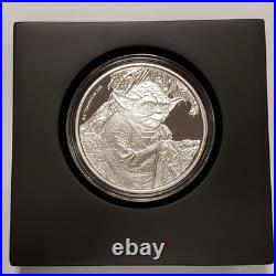 2016 $2 Niue 1 oz. 999 Silver Proof Yoda Star Wars New Zealand Mint OMP F9889