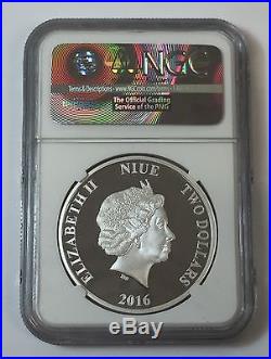 2016 $2 Niue Star Wars Classic Darth Vader NGC PF70 UC 1oz. 999 Silver Coin