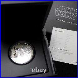 2016 $2 Niue Star Wars Darth Vader 1 oz Silver Coin withBox & COA