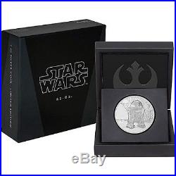 2016 $2 Niue Star Wars R2D2 1 oz Silver Proof Coin New Zealand Mint