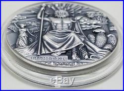 2016 2 Oz Silver JUPITER Roman Gods Coin 2$ Niue