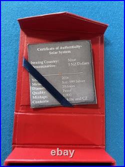 2016 $5 Niue The Universe Solar System 1oz. 999 Silver Proof Coin witho COA