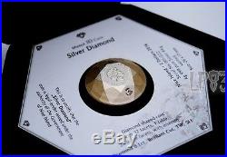 2016 DIAMOND 3D Shape Silver Coin 2$ Niue