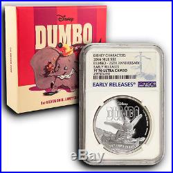 2016 Disney Dumbo NGC PF70 Early Releases NIUE 1 oz Proof Silver Coin