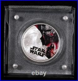 2016 Kylo Ren 1oz Silver Coin Star Wars #B717-B718