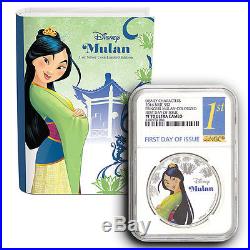 2016 NIUE $2 Mulan Disney Princesses NGC PF70 FDOI 1 oz Silver Coin