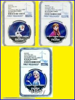 2016 NIUE DISNEY 3 coins frozen SET NGC PF 70 UC early/1ST release