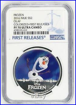 2016 NIUE DISNEY 3 coins frozen SET NGC PF 70 UC early/1ST release