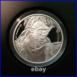 2016 NIUE STAR WARS YODA 1oz SILVER PROOF COIN IN OGP LIMITED EDITION DISNEY