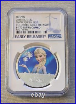 2016 Niue $2 Frozen Elsa Coin NGC PF 70 Ultra Cameo 1oz Silver Early Release 2016 Niue $2 Frozen Elsa Coin NGC PF 70 Ultra Cameo 1oz Silver Early Release