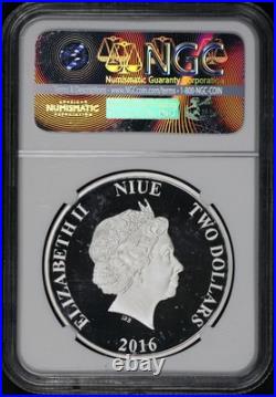 2016 Niue $2 Silver Star Wars Han Solo 1oz NGC PF-69 UC One of First 2225 Struck