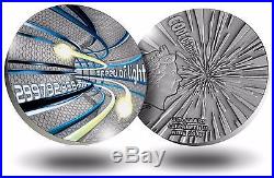 2016 Niue 2 oz Code of the Future Speed of Light Fluorescent Silver Coin Set