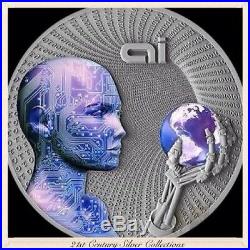 2016 Niue Artificial Intelligence 2 Oz Silver Coin