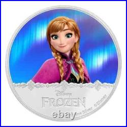 2016 Niue Disney Frozen ANNA 1oz. 999 colorized silver proof coin NEW