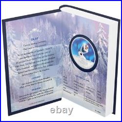 2016 Niue Disney Frozen OLAF Coin 1 oz. 999 colorized silver proof Snowman NEW