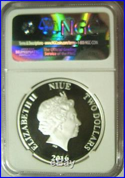 2016 Niue S$2 Disney PRINCESS MULAN Silver 1 Oz. NGC PF 70 UCAM