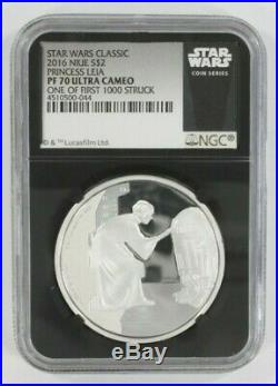 2016 Niue S$2 Star Wars Silver Princess Leia Graded by NGC as PF70 Ultra Cameo